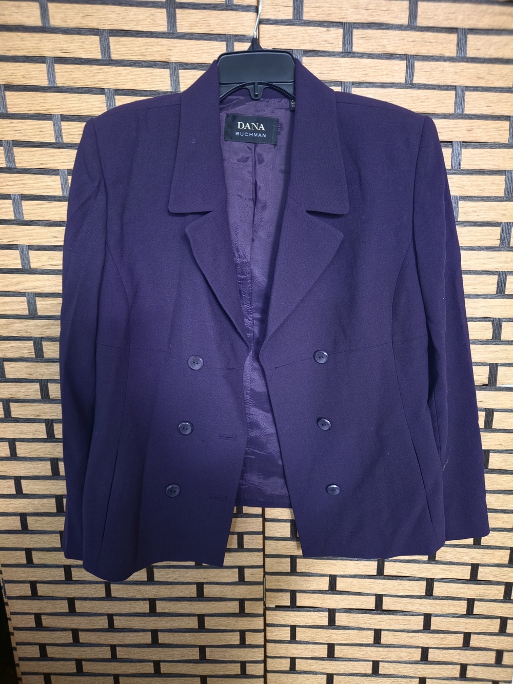 Dana Buchman Deep Purple Double-Breasted Blazer